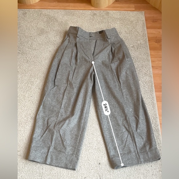 COS Wool-Blend Wide-Leg Trousers - Size 2 - Picture 6 of 9